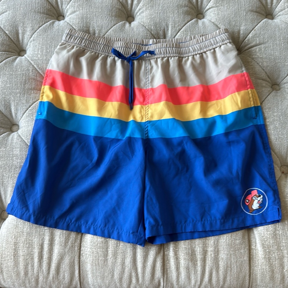 Bucees Tropical Swim Trunks Beaver Blue  Swimwear Surfing Surf‎ XL
